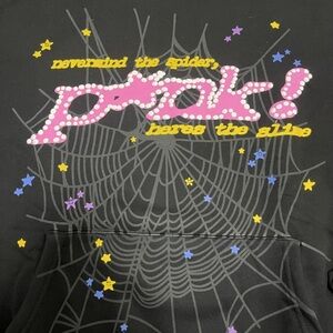 Sp5der Pink Black Hoodie Brand New Size M (NEGOTIABLE) (AUTHENTIC)